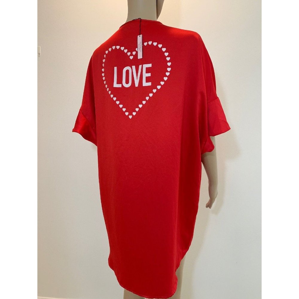 NWT Victorias Secret Kimono Robe One Size Red Love Open Front - Picture 4 of 10
